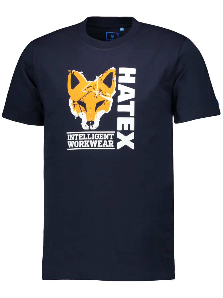 T-ShirtFuchs orange, Mischgewebe Rundhals